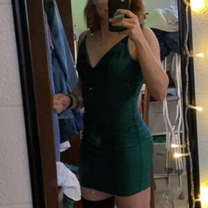 Emerald Green bodycon mini dress